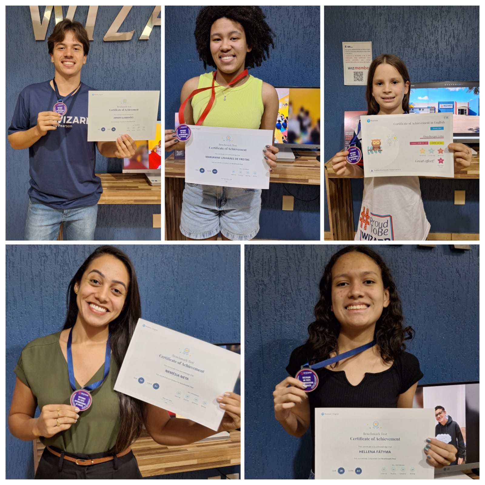 Benchmark test, é o teste de proficiência da Wizard by Pearson.