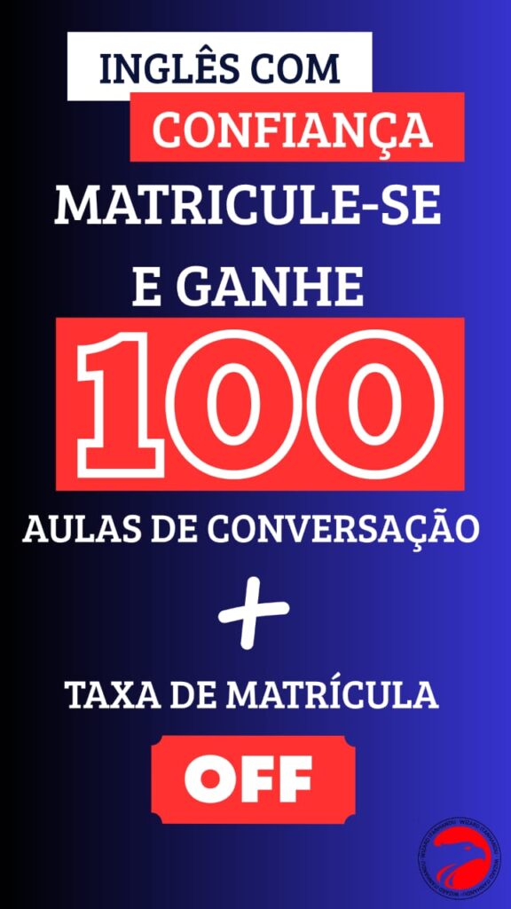 Destrave seu Futuro com a Wizard!

Seja fluente em inglês e abra portas para novas oportunidades!

Matricule-se agora e ganhe 100 aulas de conversação para impulsionar seu aprendizado!

Não perca essa chance de transformar seu futuro!

Para saber mais, entre em contato conosco pelo link da bio

Wizard - Onde o futuro começa!

